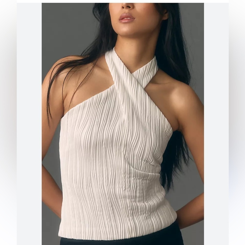 By Anthropologie Cross-Neck Halter Tank NWOT